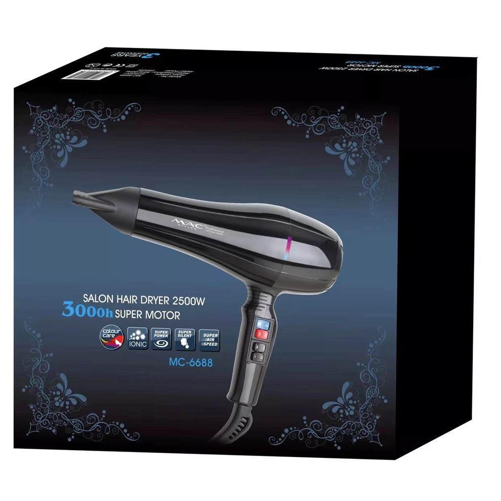 MAC Styler Professional Salon Hair dryer Mac Blower MC 6688 2500W