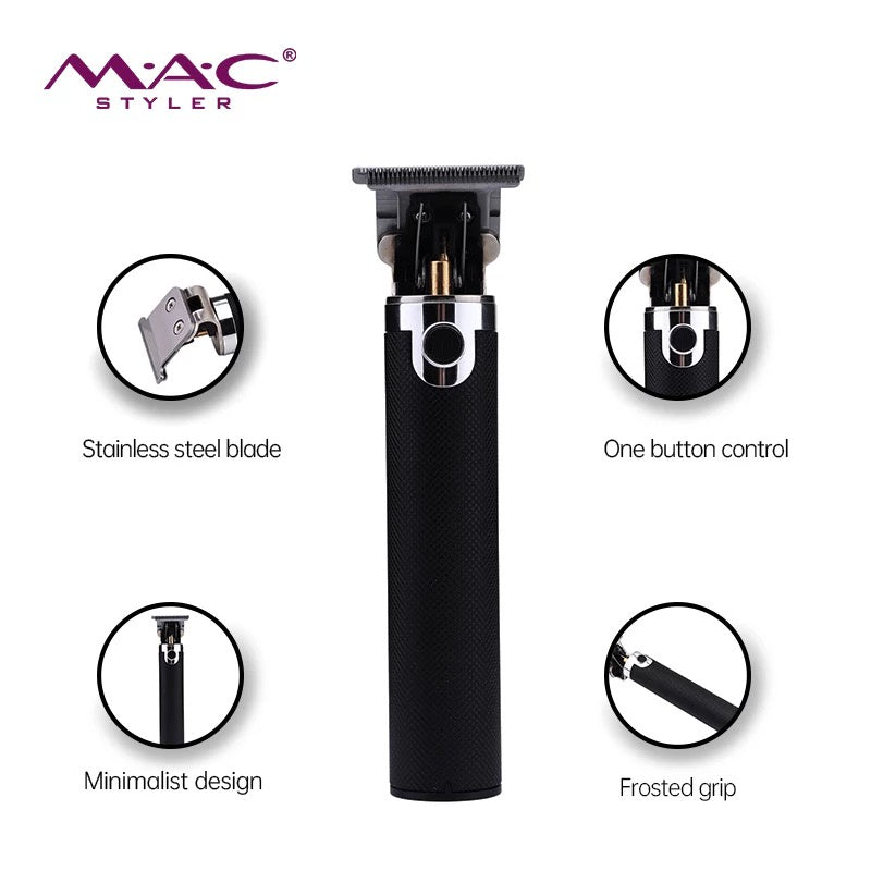 Mac Styler MC-5802 Wireless Metal Hair Clipper Cordless Golden Color Hair Clipper