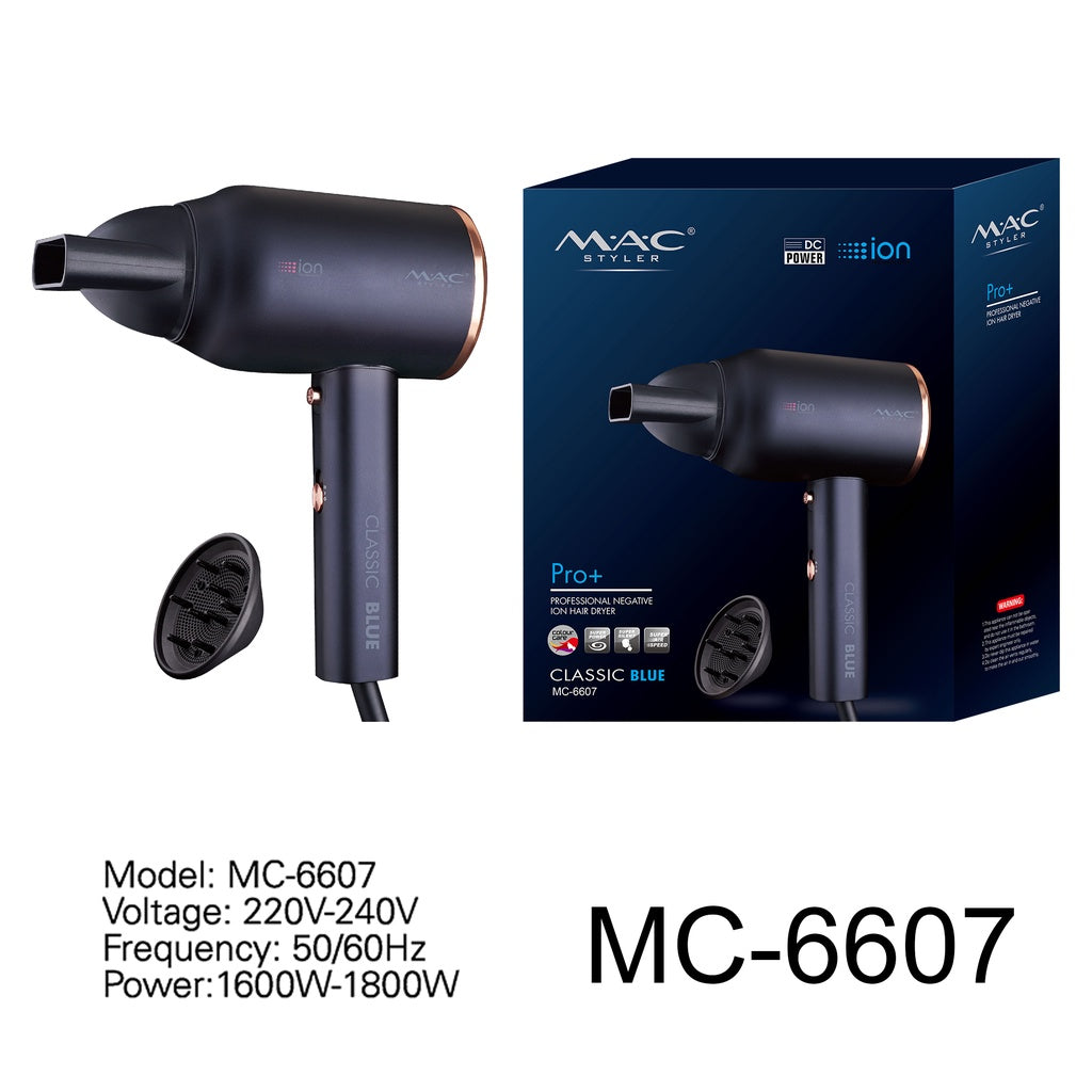 MAC Styler Professional Salon Hair dryer Mac Blower MC6607 2200w