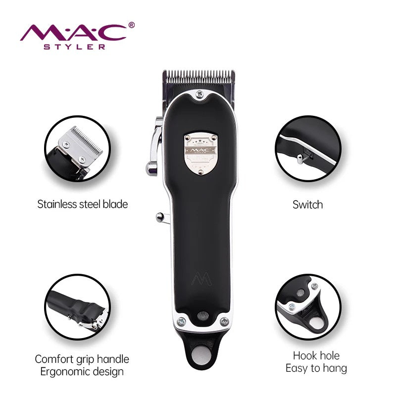 Mac Styler MC-5807  Cordless Hair Clipper Electric Hair Clipper Cordless Hair Cutter