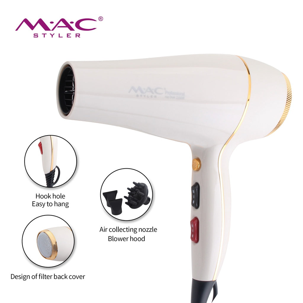 MAC Styler Professional Salon Hair dryer Mac Blower MC6690 2200w