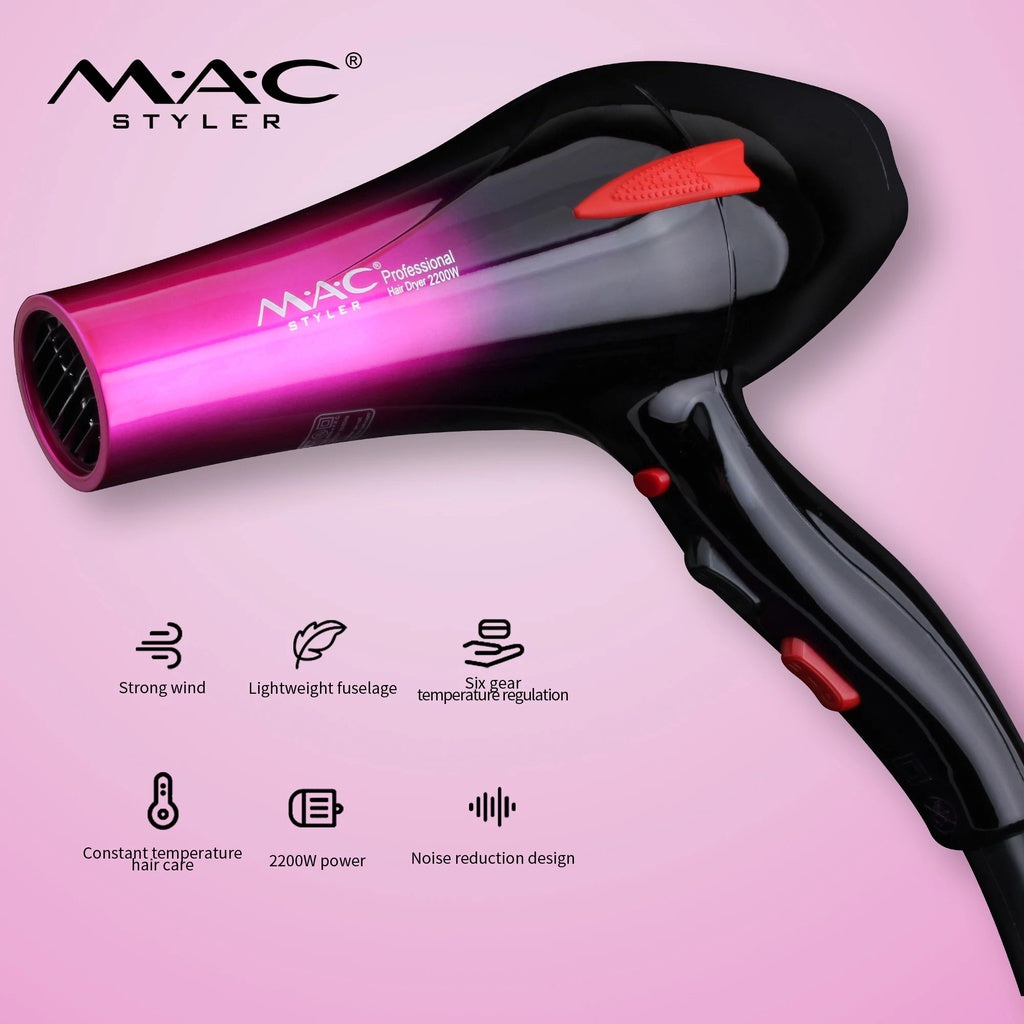 MAC Styler Professional Salon Hair dryer Mac Blower MC 6616A 2200w