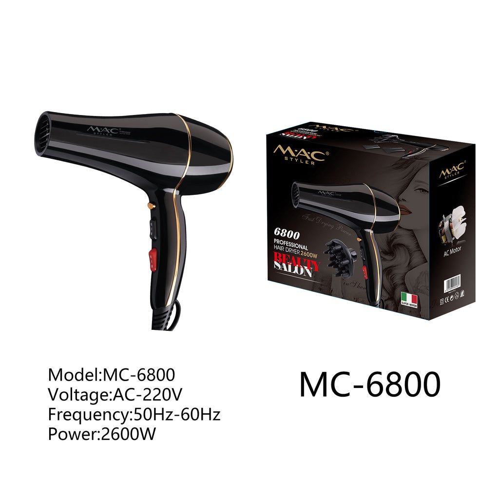 MAC Styler Professional Salon Hair dryer Mac Blower MC6800 2600w