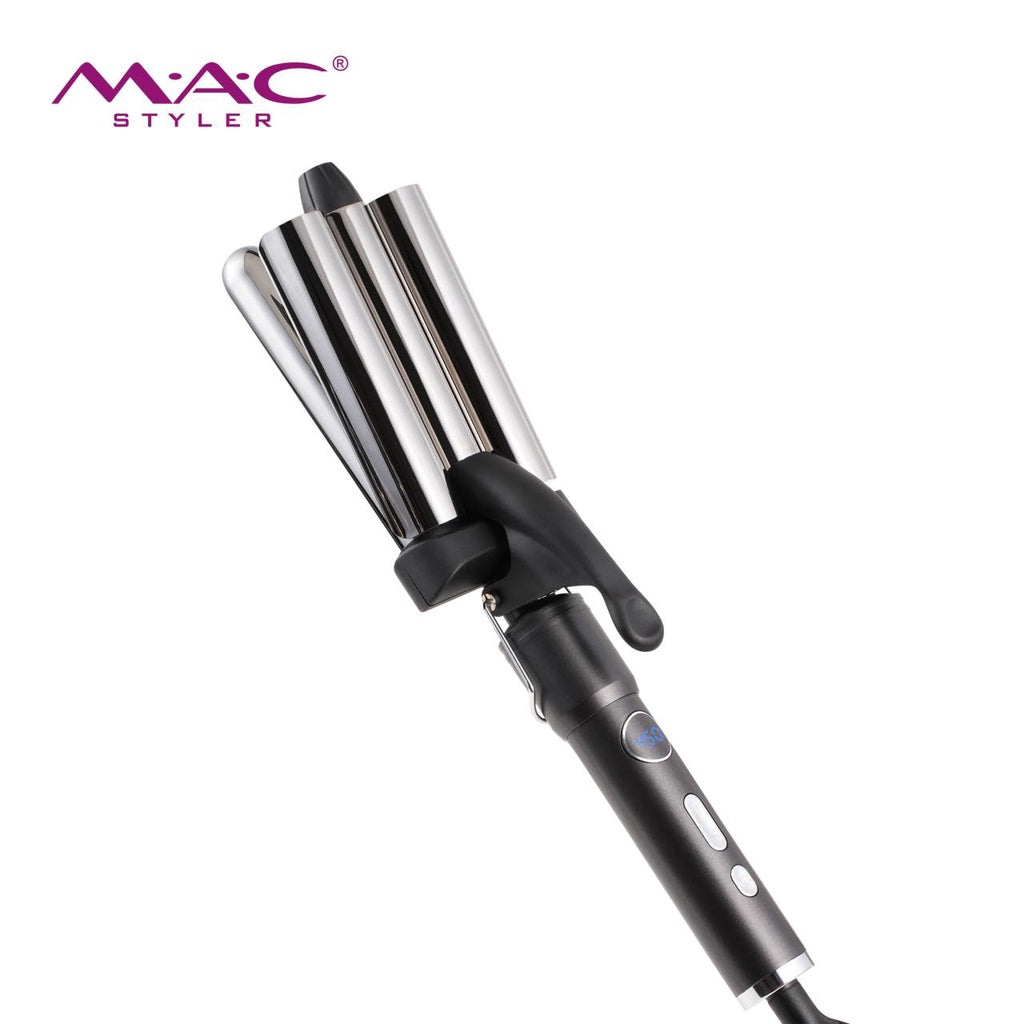 MAC Three Barrel Ceramic Coating Big Wave Curler Styler Professional Hair iron MC3322