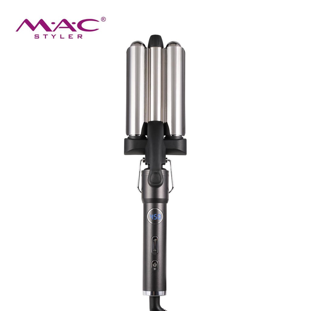 MAC Three Barrel Ceramic Coating Big Wave Curler Styler Professional Hair iron MC3322