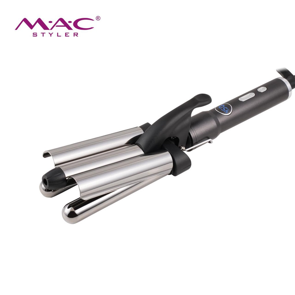 MAC Three Barrel Ceramic Coating Big Wave Curler Styler Professional Hair iron MC3322