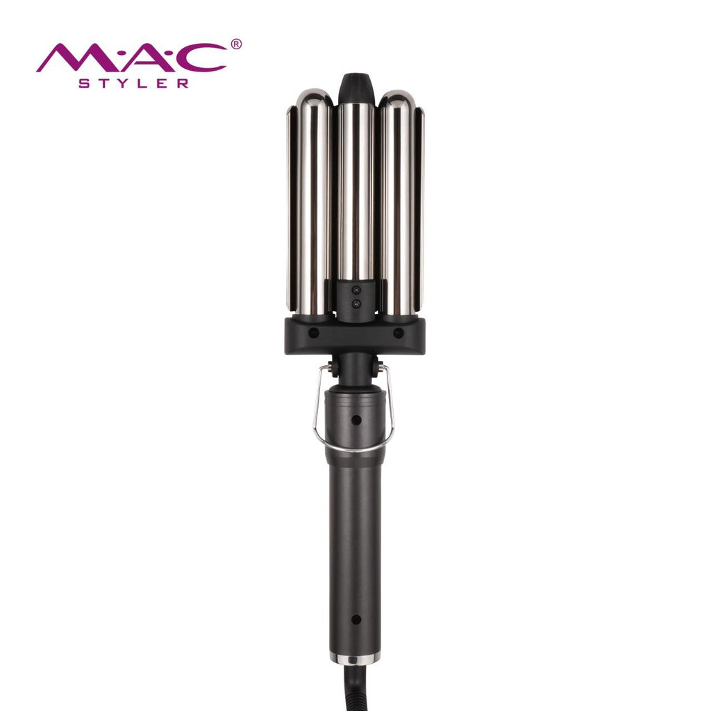 MAC Three Barrel Ceramic Coating Big Wave Curler Styler Professional Hair iron MC3322