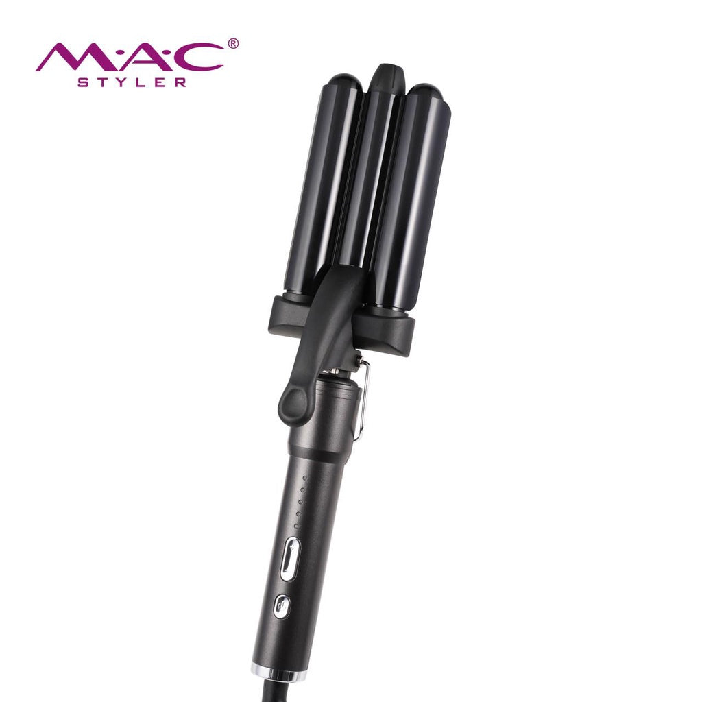 MAC Three Barrel Ceramic Coating Big Wave Curler Styler Professional Hair iron MC3311