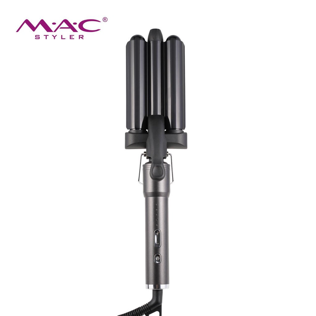 MAC Three Barrel Ceramic Coating Big Wave Curler Styler Professional Hair iron MC3311